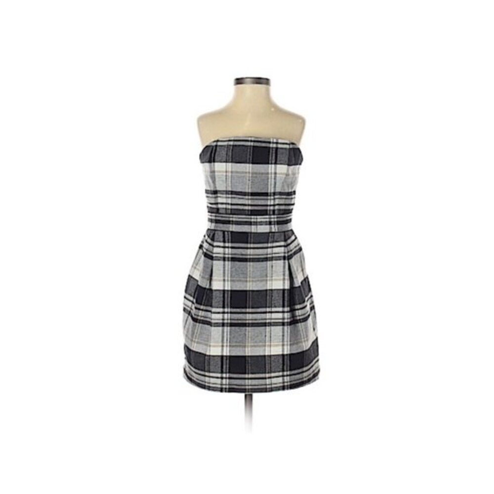 French connection mini‎ plaid casual pocket dress size 4
